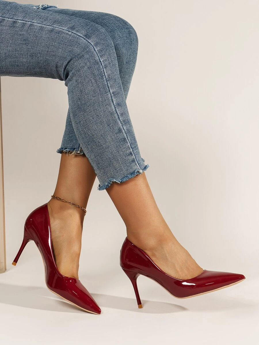 Fall/Winter Point Toe Stiletto Heeled Court Pumps, Elegant, Party