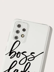 Letter Graphic Clear Phone Case - Multicolor - View 3