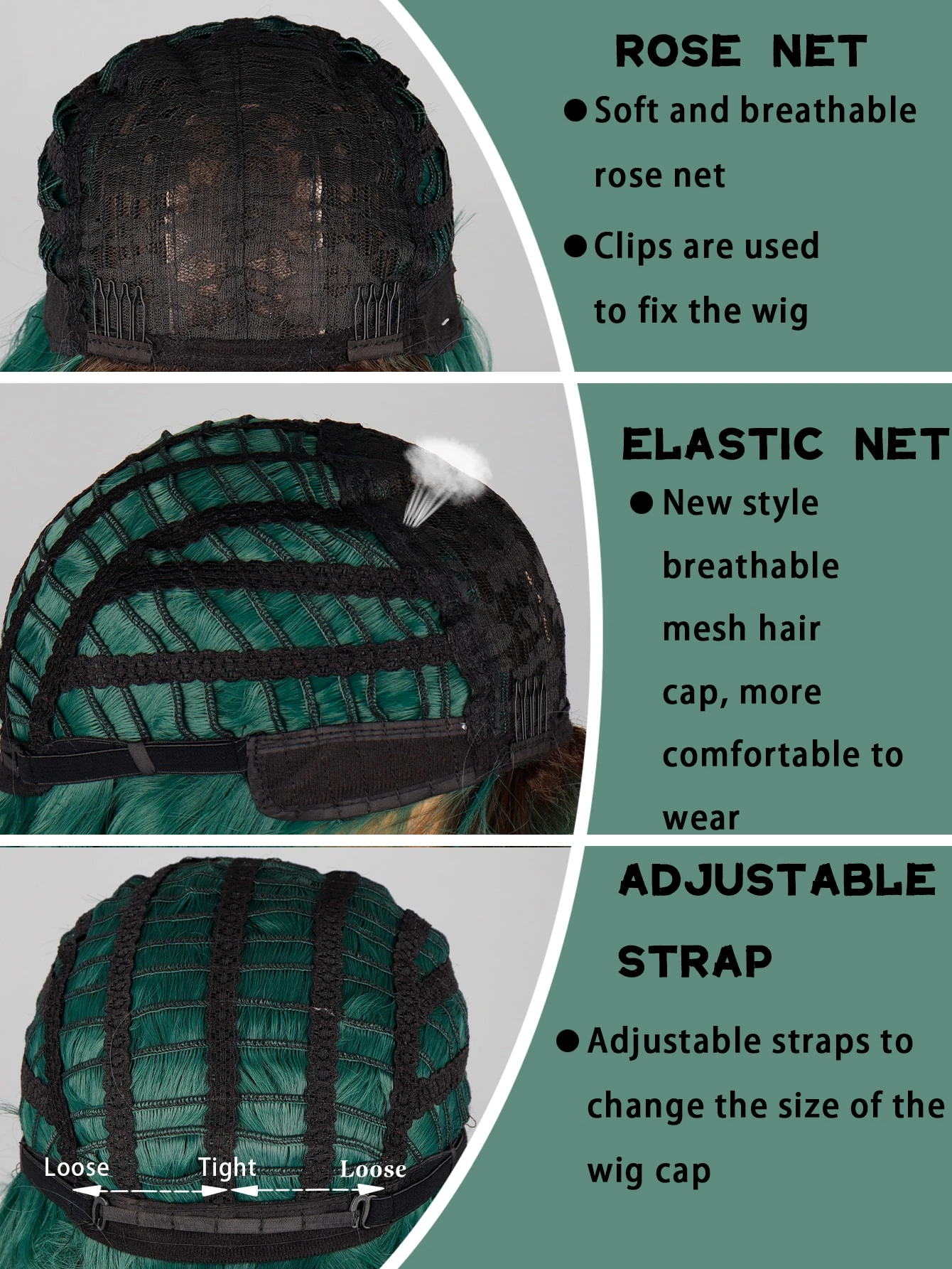 Miniatura 6 de Peluca sintética corto rizado con tupe Multicolor