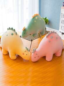 1 pieza Juguete de felpa para mascota de color al azar con diseño de dinosaurio - Multicolor - Ver 1