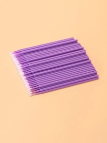 100 piezas Aplicadores de plástico desechables para limpieza de extensiones de pestañas - Morado - Ver 2