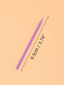 100 piezas Aplicadores de plástico desechables para limpieza de extensiones de pestañas - Morado - Ver 3