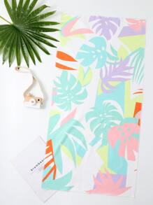 Toddler Girls Random Leaf Print Beach Blanket - Multicolor - View 1