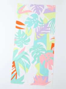 Toddler Girls Random Leaf Print Beach Blanket - Multicolor - View 5