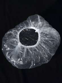 80入組透明一次性防水浴帽染髮劑浴帽PE美容院帽酒店家居沐浴女士浴帽