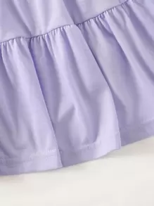 SHEIN Young Girl 2pcs Ruffle Hem Cami Dress