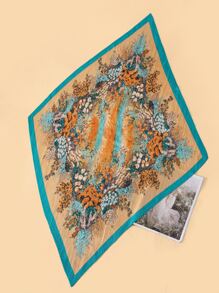 1pc Women Fashion Crinkled Paisley Print Bandana Scarf 35.4" / 90cm, Multi-Function Head/Neck Wrap, Suitable For Daily Use - Multicolor - View 5