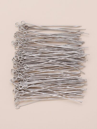 200pcs 50mm Eye Pins for DIY Jewelry Making Necklace Earrings Pendant Accessories