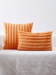 1 pieza Funda de cojín sin relleno unicolor - Naranja - Ver 1