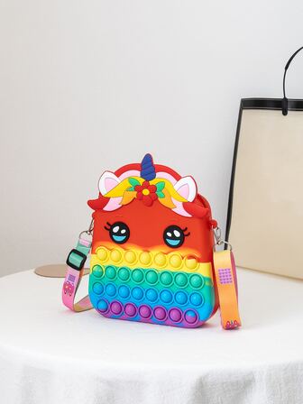 女童隨機顏色塊独角兽感官對勁袋