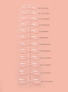 Upgrade Your Look with 480pcs boxed transparent short oval nail resin extended full coverage fake nails suitable for women and girls - Clear - View 4