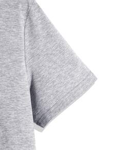 ROMWE MEN Hombres Shorts con camiseta con estampado de letra - Multicolor - Ver 7