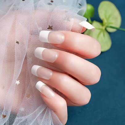 1sheet Minimalist Nail Art Sticker & 1pc Nail File