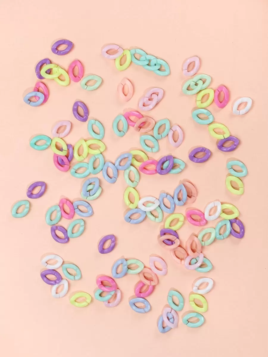 100入組鏈條連接DIY首飾配件 - 彩色 - 查看 1