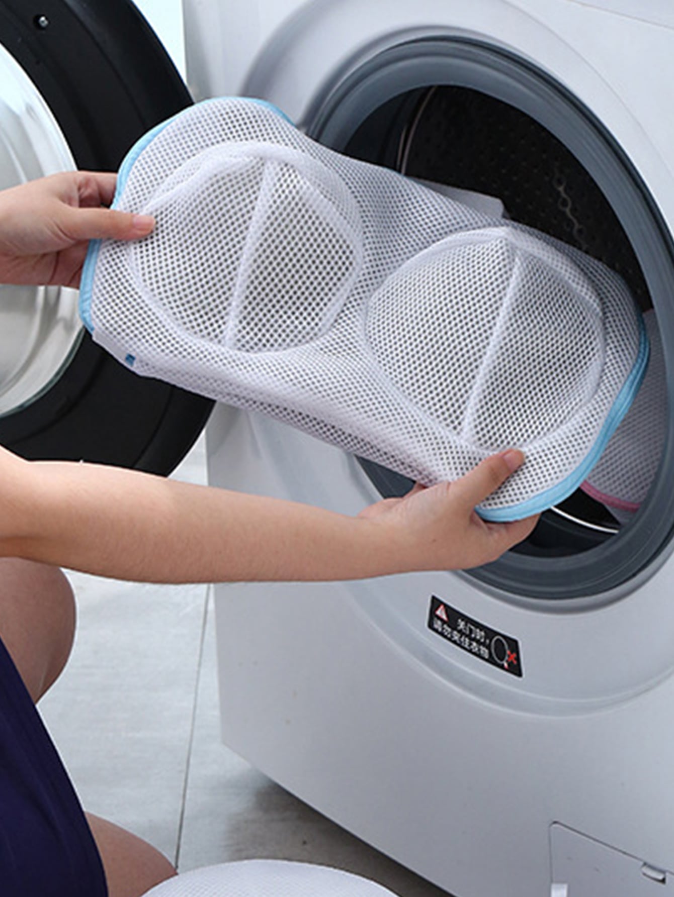 1個 ポータブル 下着 洗濯物袋