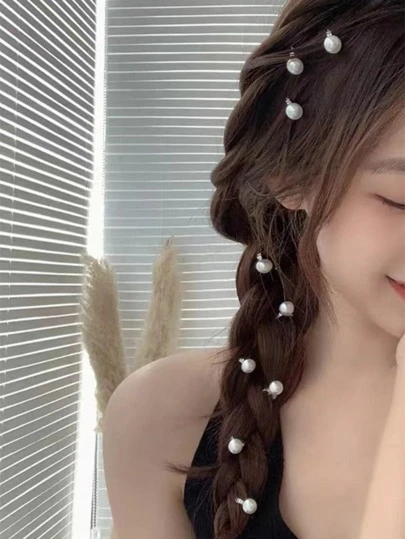 DAZY 10 chiếc kẹp tóc ngọc trai tối giản, thanh lịch, thích hợp sử dụng hàng ngày, phụ kiện tóc cho nữ, ghim cài tóc.