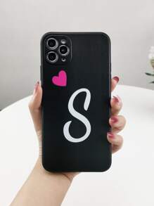Funda para móvil con estampado de corazón y letra - Multicolor - Ver 3