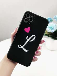 Vỏ điện thoại hình trái tim và chữ cái - Nhiều màu - Xem 2