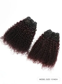 6 cái Gói dệt tóc xoăn của con người Màu ombre - Nhiều màu - Xem 3