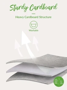 SHEIN Basic living BASIC LIVING Exclusivo organizador de clóset colgante reciclado con 4 estantes - Gris - Ver 9