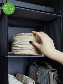 SHEIN Basic living BASIC LIVING Exclusivo organizador de clóset colgante reciclado con 4 estantes - Gris - Ver 6