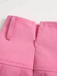 SHEIN ICON Váy nữ Thắt lưng Xếp li Đồ họa Sẵn sàng - Hồng - Xem 4