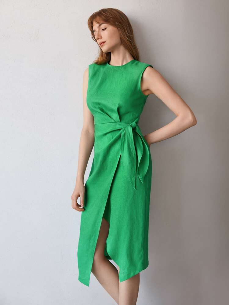 Vestido envoltório 1 Linho