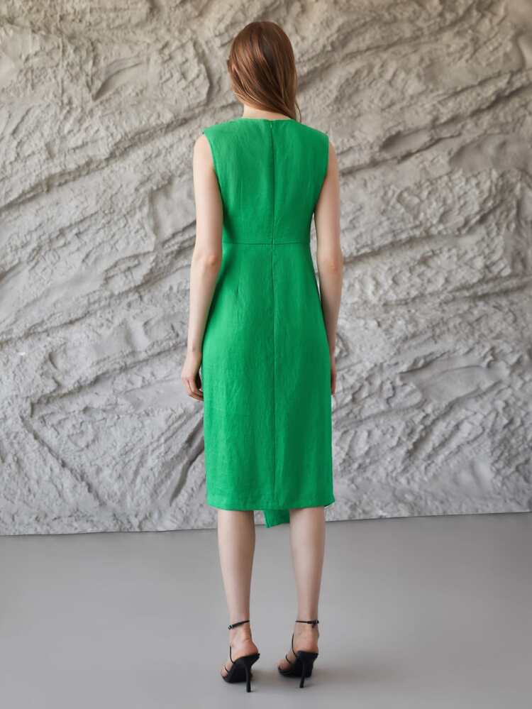 Vestido envoltório 1 Linho