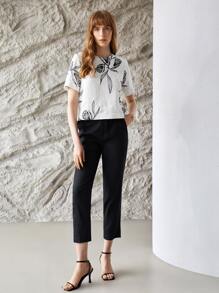 MOTF PREMIUM 100% LINEN BOXY TULIP TOP - White - View 8