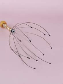 Masajeador de cuero cabelludo, escuela, vuelta al colegio, viaje, artículos de viaje, artículos del hogar, spa, herramienta de masaje, masaje, masajeador, spa - Dorado - Ver 5