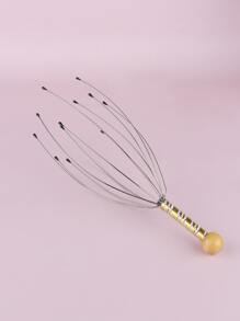 Masajeador de cuero cabelludo, escuela, vuelta al colegio, viaje, artículos de viaje, artículos del hogar, spa, herramienta de masaje, masaje, masajeador, spa - Dorado - Ver 6