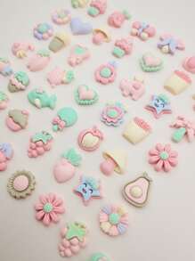 50 piezas en forma de flor DIY Horquilla Accesorio - Multicolor - Ver 2