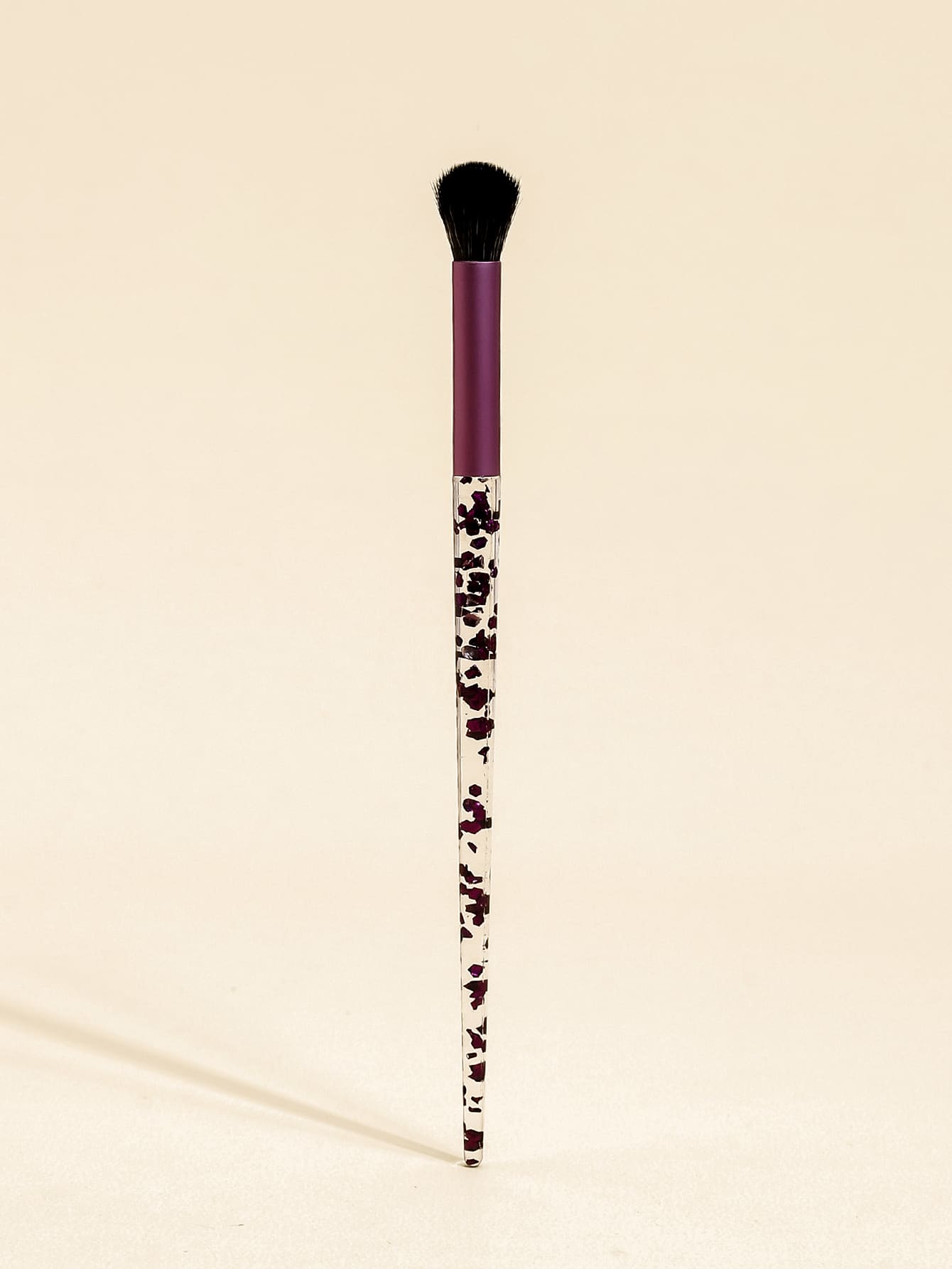 眼影刷，1支装，新手化妆刷，柔软毛质，不沾粉，自然晕染，易于上妆，眉刷，眼影刷，螺旋刷 - 紫色 - 查看 1