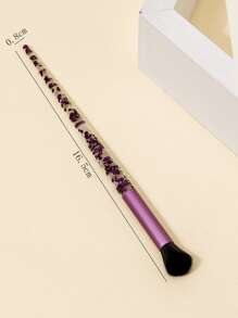 眼影刷，1支装，新手化妆刷，柔软毛质，不沾粉，自然晕染，易于上妆，眉刷，眼影刷，螺旋刷 - 紫色 - 查看 3