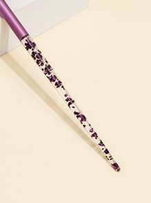 眼影刷，1支装，新手化妆刷，柔软毛质，不沾粉，自然晕染，易于上妆，眉刷，眼影刷，螺旋刷 - 紫色 - 查看 4