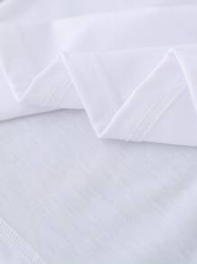 Manfinity 男士1入組聖誕麋鹿和標語圖案T恤 - 白色 - 查看 4