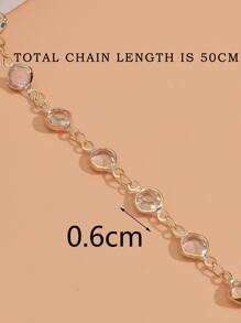 水鑽裝飾鏈條DIY首飾配件 - 彩色 - 查看 4