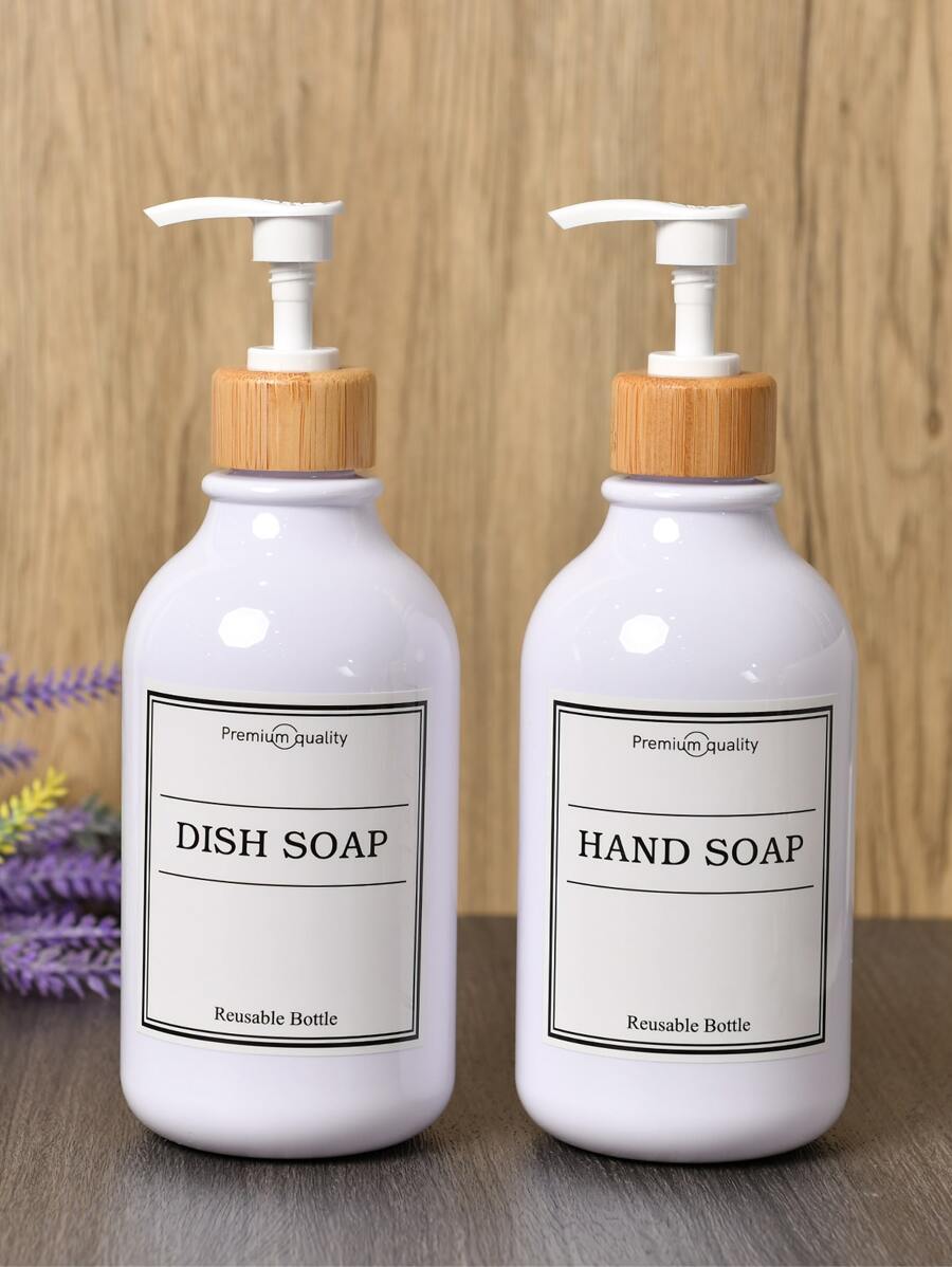 2pcs 500ml Lotion Dispenser - White - View 1