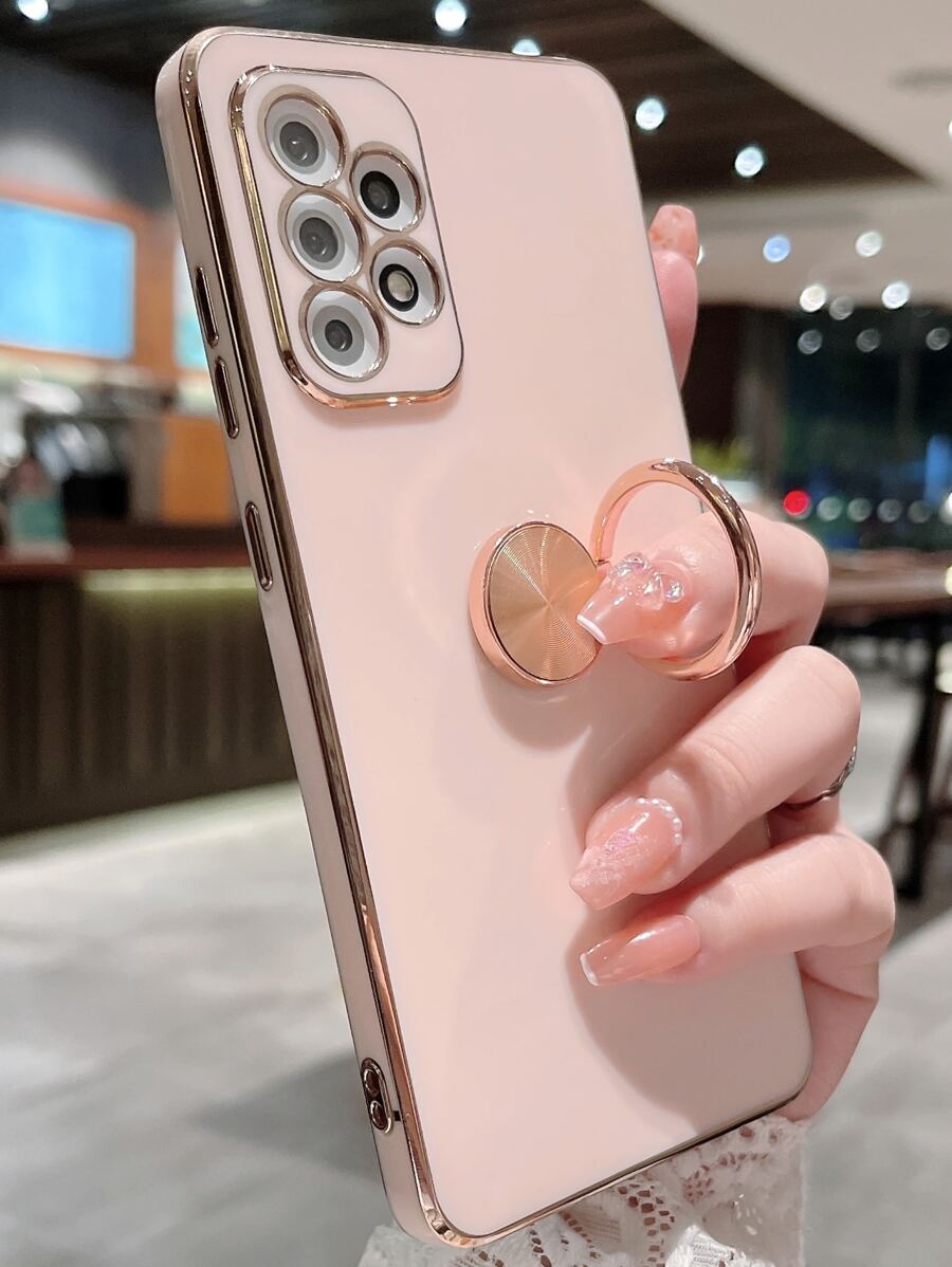 簡約風指環扣手機殼 - 粉色 - 查看 1