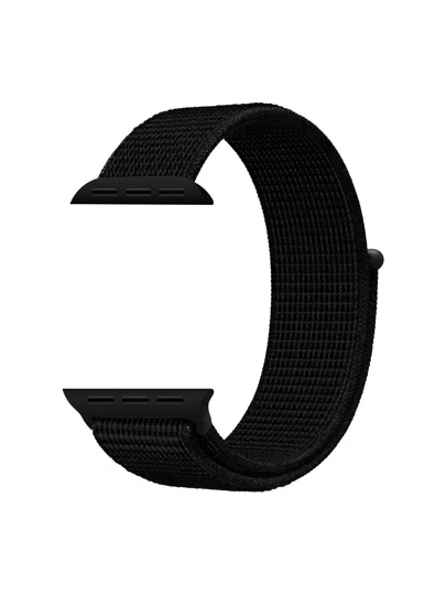 Nylon Sport Loop kompatibel med Apple Watch-band 38/40/41/42/44/45/46/49 mm, svart nylon justerbart andningsbart flätat armband för kvinnor och män, kompatibelt med Apple Watch-serien Ultra 11/10/9/8/7/6/5/4/3/2/1 SE som present till elever som återvänder till skolan