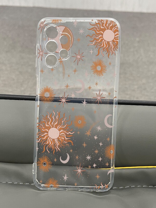 SHEIN X Inked in Red Sun & Moon Clear Phone Case SHEIN USA