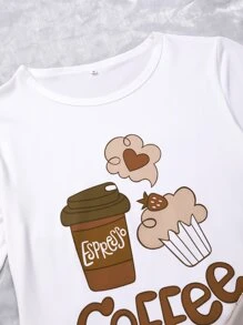 蛋糕和字母圖案睡衣套裝 - 彩色 - 查看 5