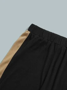 SHEIN Boys Letter Graphic Colourblock Tee & Joggers - Multicolor - View 4