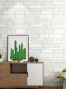 1pc Plain Wall Paper,Renovation Stickers Peel Wall Panels,Wall Paper, Wallpapers,Spring Decoration Items Refresh Your Home,Rama Decoration Stickers - White - View 3