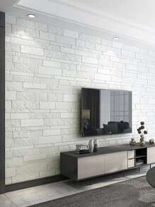 1pc Plain Wall Paper,Renovation Stickers Peel Wall Panels,Wall Paper, Wallpapers,Spring Decoration Items Refresh Your Home,Rama Decoration Stickers - White - View 4