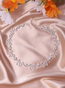 水鑽蝴蝶裝飾項鍊