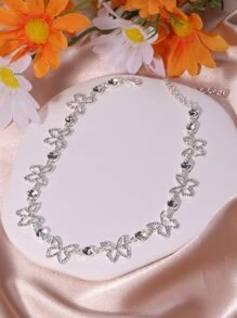 水鑽蝴蝶裝飾項鍊