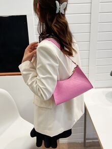 Stitch Detail Bag - Pink - View 3