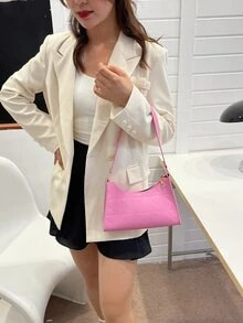 Stitch Detail Bag - Pink - View 5