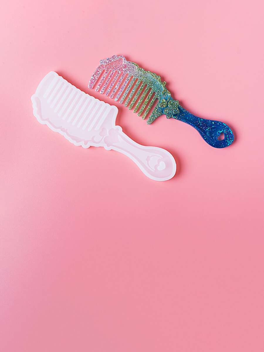 1入組梳子形狀DIY矽膠模具 - 白色 - 查看 1